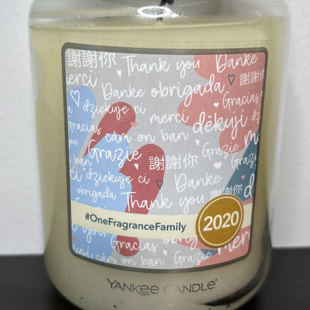 Yankee Candle "THANK YOU" DEERFIELD FLAGSHIP Exclusive ~ Large 22 oz.~ RARE~USED - Picture 2 of 6